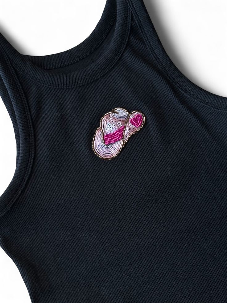 Celestial Moon Luxury Embroidered Tank Top – Beaded Ribbed Top for Women