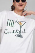 THE COCKTAIL – Hand Embellished Luxury Oversized T-Shirt