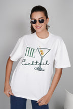 THE COCKTAIL – Hand Embellished Luxury Oversized T-Shirt