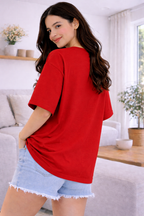 Tiger Luxury Embellished Tee – Hand Embroidered Oversized T-Shirt for Women